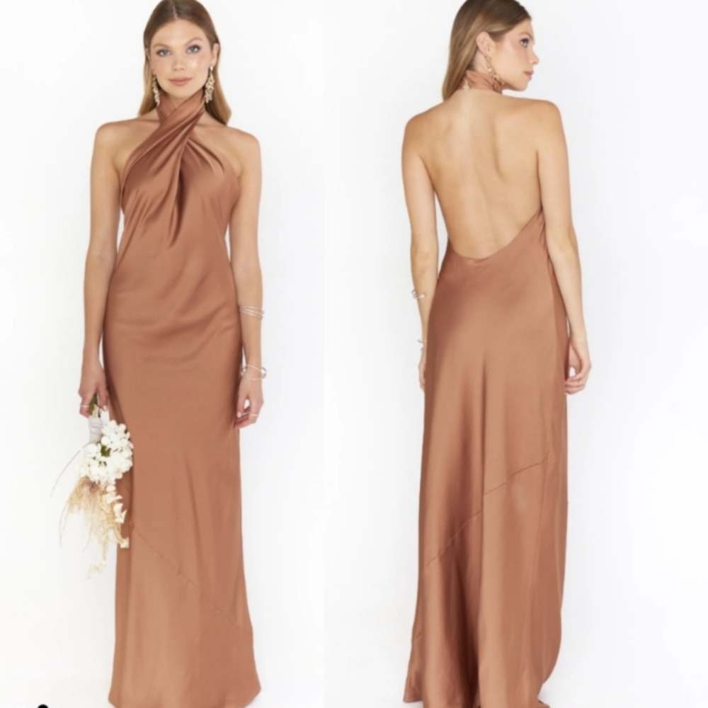Show Me Your Mumu Jasmine Halter Dress Womens XXS Copper C8